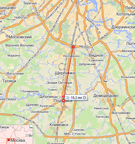 Входит ли подольск в москву. Подольск на карте Москвы. Подольск карта Москва Подольск. Подольск от МКАД. Расстояние от МКАД до Подольска.