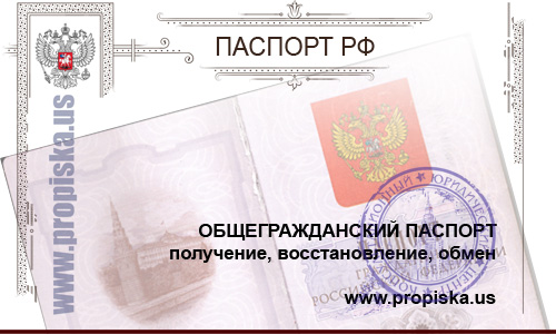 Паспорт РФ: Обменять паспорт, восстановить паспорт, получить паспорт.